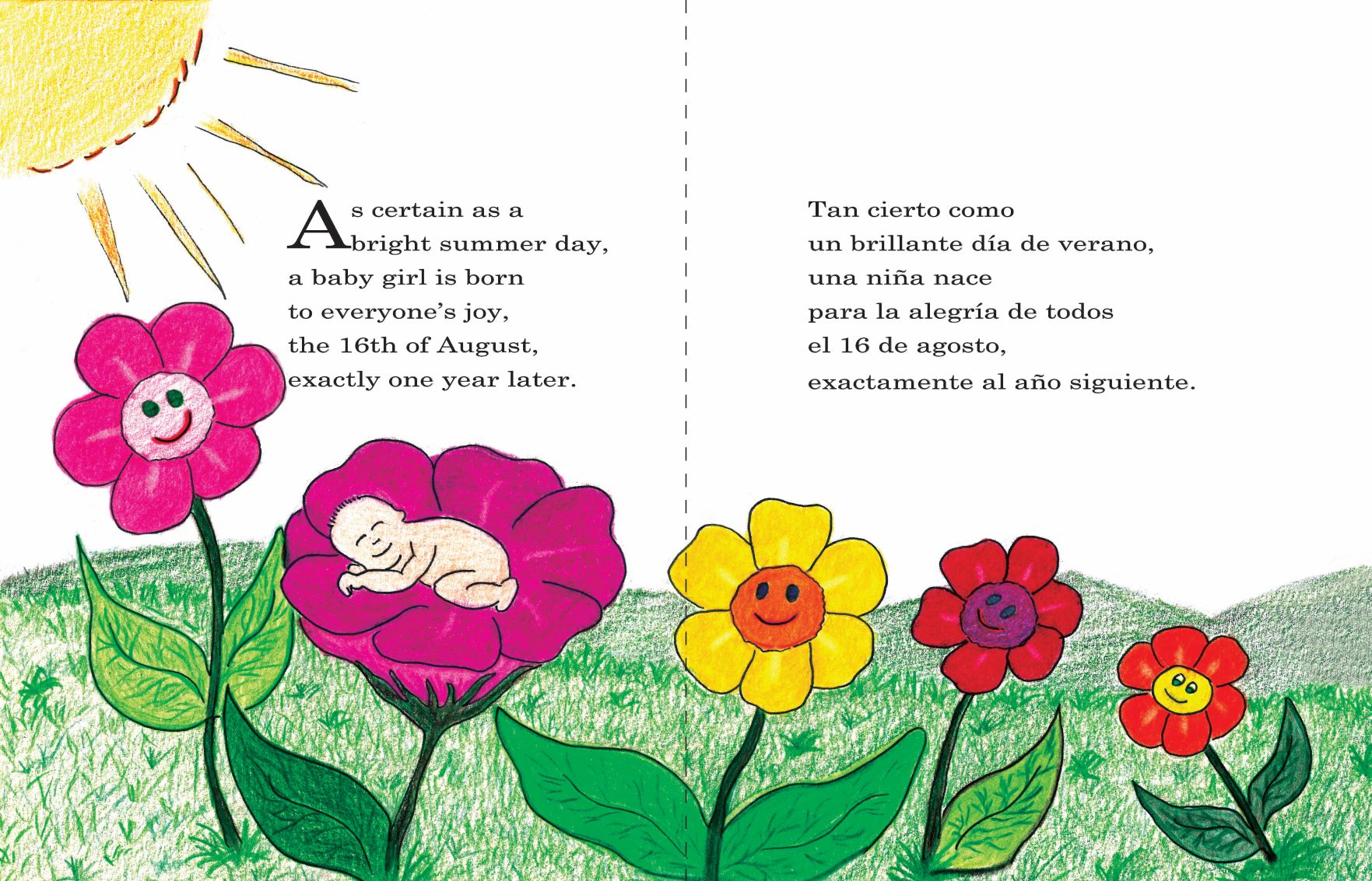 An Angel from Above - Un ángel desde arriba Bilingual Children's Book preview page
